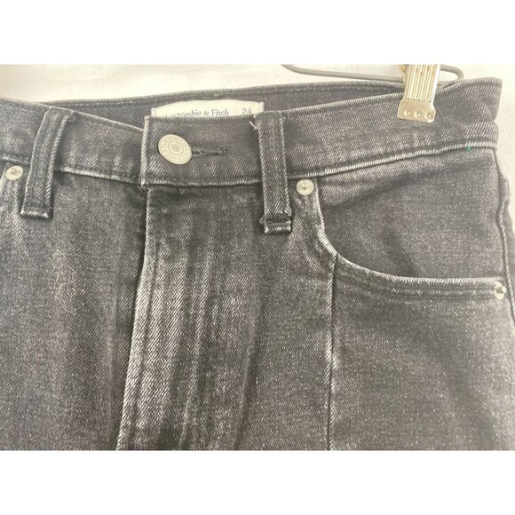 Abercrombie & Fitch Women's Jeans 00/24 The Skinny High Rise Black Denim - Picture 10 of 14